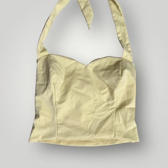 Express Light Yellow Sleeveless Top sz M - Picture 3 of 7